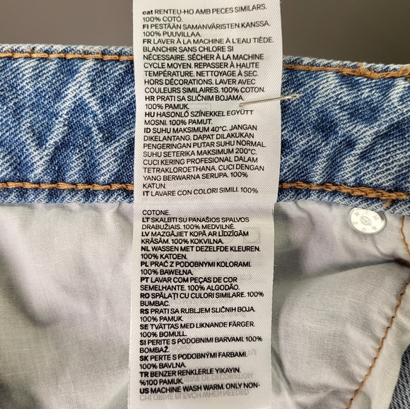 H&M | & Denim 90's Baggy Jeans Distressed Ultra High Rise Jeans size 6 - Picture 10 of 12